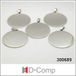 Kit 5 pzs Chapa Redonda de Acero 28x28mm