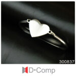 Pulsera esclava corazón para fotograbado P837